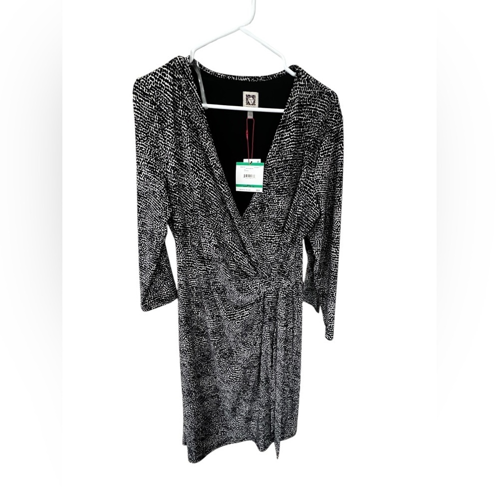 Anne Klein Monochrome Polka Dot Dress